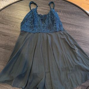 Hunter Green Lace Chemise Lingerie